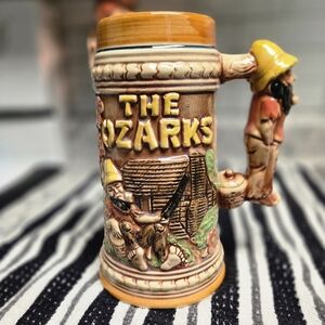 1960s Ozarks Themed Ceramic Beer Stein